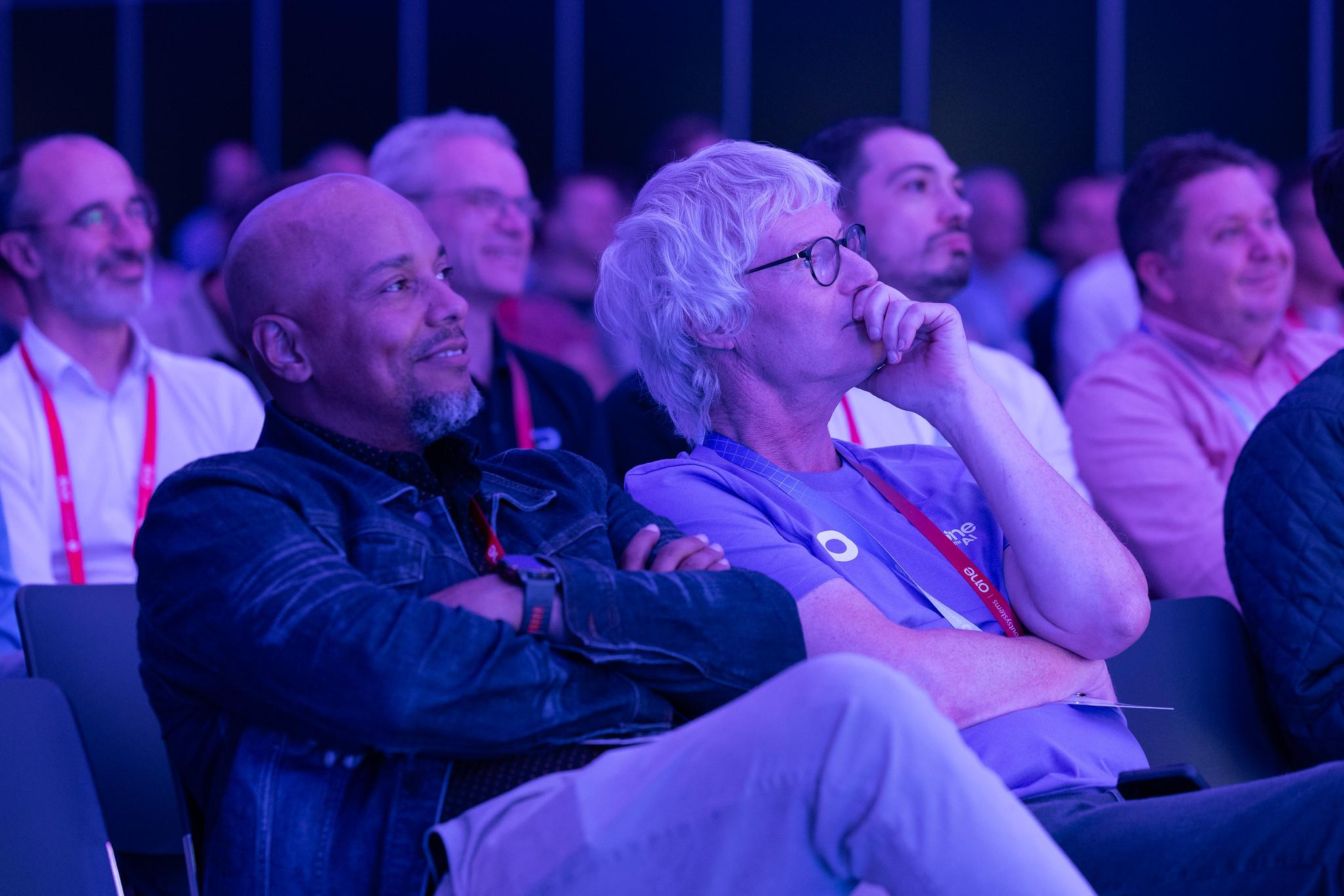 Someone receiving a walkthrough demo